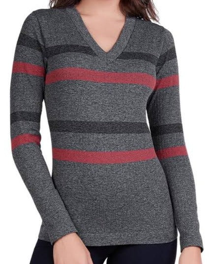 Lupo Trend Seamless Stripped Long Sleeved Top