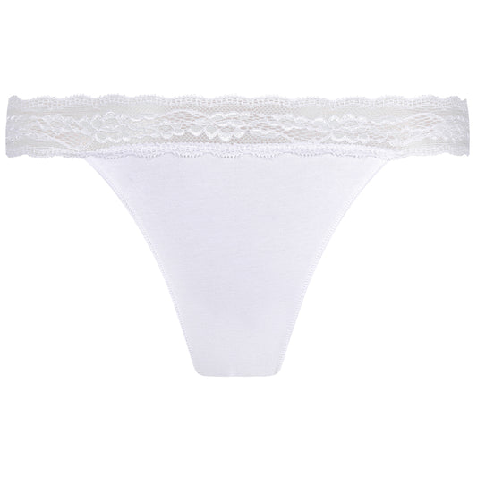 Lupo Stretchy Cotton and Lace Cheeky Brazilian Briefs