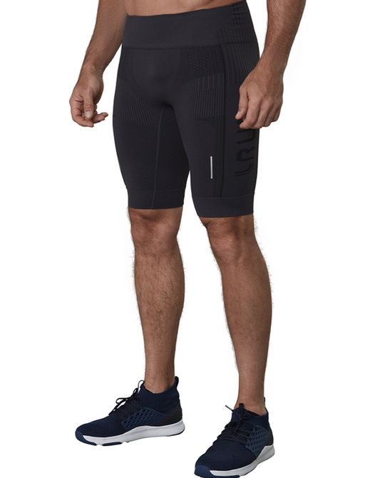 Lupo Mens Compression Run Shorts with Pocket Seamless Dry