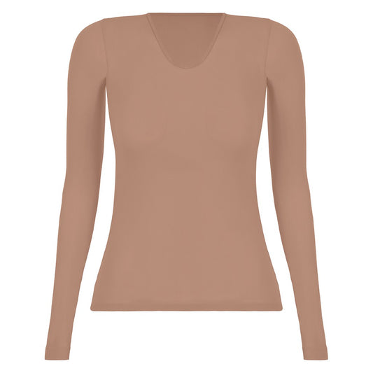 Lupo Second Skin Women's Long Sleeve Sheer See Through Mesh Top
