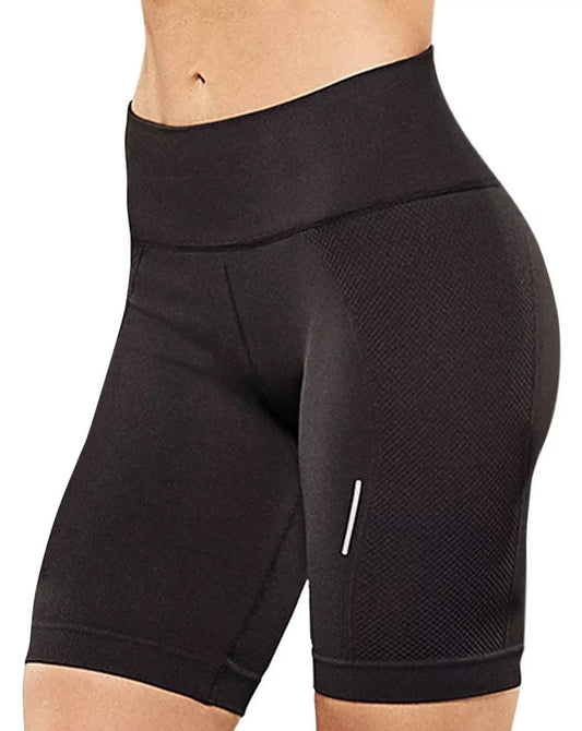 Lupo Women's Run Sports Compression Shorts with Pocket Seamless Dry